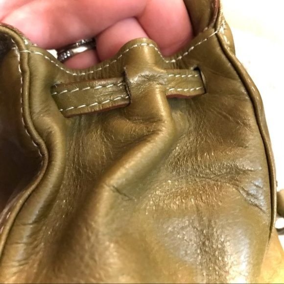 Helen Welsh Vintage Retro Green Leather Shoulder Baguette Purse Bag - Picture 16 of 16